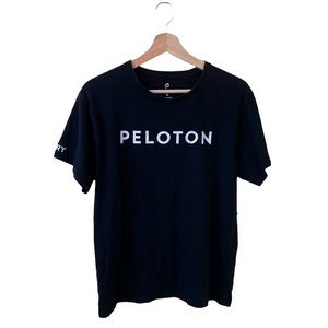Peloton Logo Black Tee Shirt Size Medium